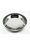 Üzüm Stainless Steel Set of 3 Baking Trays 31 cm 34 cm and 36 cm Depth 4 cm