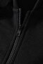 Black Crop Cardigan - Streetwear, Zippered, Long Sleeve - 5