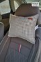 Gray Plaid 1 Piece Neck Head Support Pillow for Car, Travel, Road Trip, Pillow for Car Vehicle