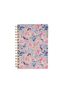 Acar Blume Juno Pink Floral Striped Spiral Notebook 14.5*21 Cm. 256 Pages 80 Gr. 1.dough