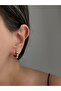 Steel Rose Gold Stone Elegant Wave Hoop Earrings - Does Not Tarnish - - 2
