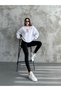Unisex Crew Neck Teddy Bear Embroidered Oversize Cotton Sweatshirt - 6