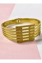 Stainless Steel Rib Cuff Bracelet - Mihri.Accessory - 2