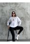 Unisex Crew Neck Teddy Bear Embroidered Oversize Cotton Sweatshirt - 5