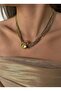 Multiple Chain Silver Gold Ball Steel Necklace - 5