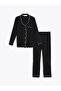 Shirt Collar Plain Long Sleeve Women's Pajama Set - 5