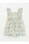 Baby Square Collar Patterned Baby Girl Dress - 5