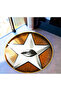Round Star and Lip Pattern Woven Base Washable Carpet Miraface19