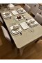 Polyester Linen Linen Glitter Tablecloth Stone Color + 12 Napkins
