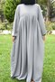 Pleated Zippered Airobion Fabric Hijab Dress - 6