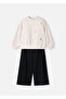 Girl's Sweat Pants Set Beige 4551