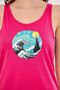 Sports Tank Black Fuchsia Color 2-Piece Brooklyn Winter Printed - 6
