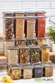 ROYAL Set of 24 Square with Label Square Food Storage Container X8(800ML-1200ML-1600ML)Jar with Hard Lid - 2