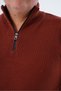 Large Size Men's Tile Zipper High Collar Rice Knit 100% Cotton Knitwear Sweater Trist-2113 - 5