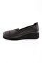 1084-22K Women's Thick Sole Comfort Shoes Genuine Leather Black - 5
