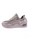 Women's Stone Rope Detailed Lace-Up Sneakers Shoes Platinum Quilted - 6