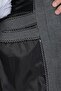 Men's Gray Slim Fit Long Wool Blend Stitched Shirt Collar Coat&Coat - 2