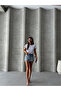 Women's Round Neck Openwork Lace Knitted Sweater Blouse - 3
