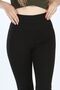 Women's Black Flare Leg High Waist Leggings Trousers - 6