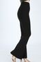 Women's Black Flare Leg High Waist Leggings Trousers - 4