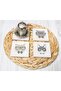 Printed Natural Stone Coasters Set of 4 10x10x1 Cm - Cat Printed Coasters - 4