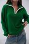 New Season Zipper Detailed Oversize Women's Sweater 24W16030 - 5