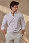 Men's Shirt Striped Cotton Linen Modern Slim Fit Shirt - 3