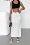 White Slit Midi Skirt - 3