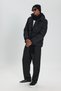 Men's Black Standard Fit Regular Fit Stand Collar Zipper Detailed Side Pocket Puffer Coat - 2