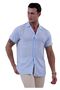 Light Blue Natural Viscose Breathable Hawaiian Relaxed Fit Short Sleeve Summer Shirt - 4