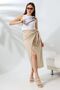 Open Side Tie Linen Skirt - 5