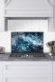 Glass Stove Protector - Sea Wave, Tempered and Rhoded for Kitchen Built-In and Countertop