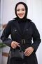 Women's Buttoned Belted Trench Coat - 3