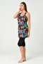 Women's Tights Patterned Dress Swimsuit 4563 Tropical (with Chest Pad) - 3