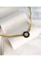Women's Italian Chain Necklace with Stone in the Middle, Made of Steel. - 2
