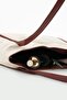Burgundy Detailed Canvas Shoulder Bag with Strap - 7