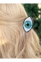 Green Bone Peg Hair Clip - Eye Pattern (1 Pc) - 6