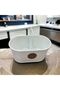 Stainless White Metal Spoon Holder - 22X12, Two Compartments - 2