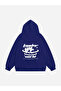 Unisex Kinder World Printed Hooded Fleece Oversize Sweatshirt