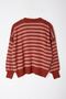 Brauner Basic-Sweatshirt-Pullover mit Streifen-Optik TWOAW25KZ00199 - 7