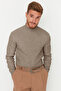 Mink Men's Regular Turtleneck Plain Knitwear Sweater Tmnaw21Kz2502 - 5