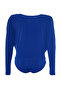 Blue Padded Double Breasted Closure Snap Fastener Knitted Body Tbbaw23Cs00014 - 8