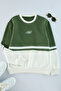 Khaki Regular/Normal Cut Long Sleeve Printed Paneled Sweatshirt Tmnaw23Sw00140 - 5