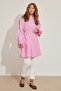 PINK SHIRT WITH PLEATED DETAILS