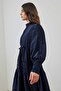 Navy Blue Lace Detailed Dress - 7
