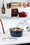Mutfakaksever Induction Based Enamel Frying Pot 22 Cm Anthracite