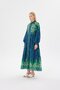 Green Jasmine Patterned Voile Brit Dress - 4