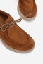 Women's Tan Suede Genuine Natural Leather 36-41 Size Heel-Headed Oxford Shoes - 2
