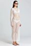 2529 Mesh Ecru Dress - 3
