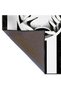 Black Beige Line Themed Women's Face Cup Detailed Woven Base Washable Carpet Miraface12 - 5